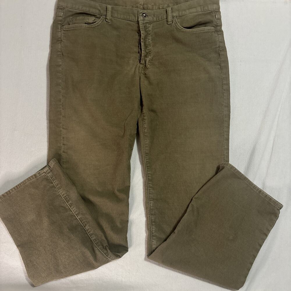 7 For All Mankind Corduroy Mens Brown Standard Classic Straight Leg Sz 40